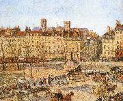 Camille Pissarro Bank on the afternoon of oil painting artist